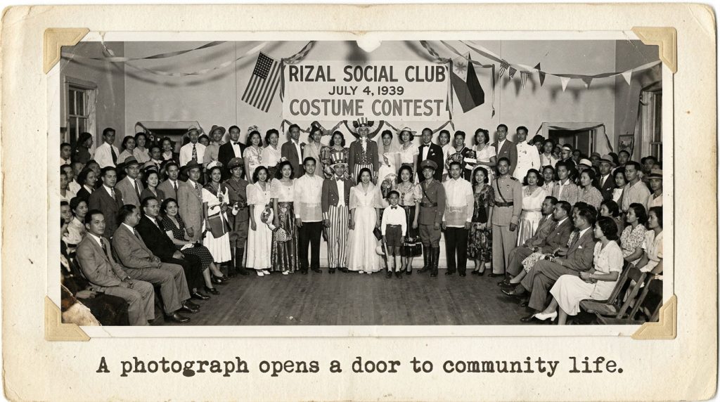 Costume contest at Stockton’s Rizal Social Club on July 4, 1939.